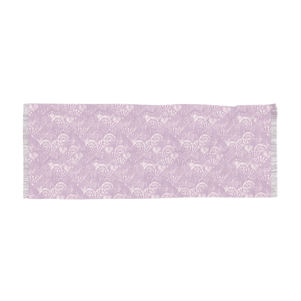 Ein Od Milvado — Purple Floral Fan Pattern Scarf
