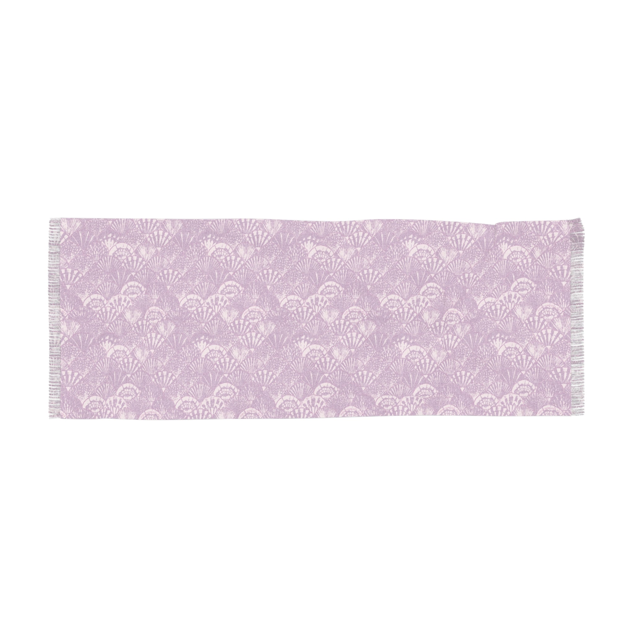 Ein Od Milvado — Purple Floral Fan Pattern Scarf