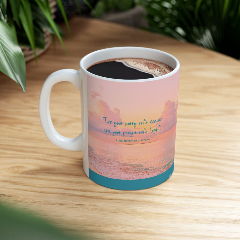 Turn Prayer into Light  - Ceramic Mug, (11oz)