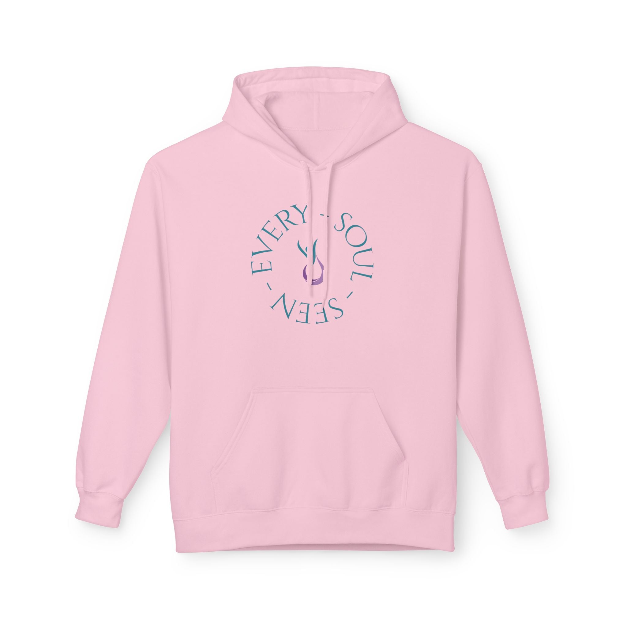 Every Soul Seen Hoodie (Design on Front) — Minimal Spiritual Comfort Hoodie