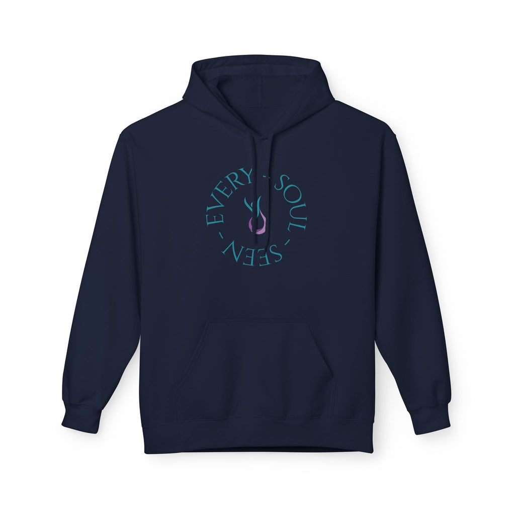 Every Soul Seen Hoodie (Design on Front) — Minimal Spiritual Comfort Hoodie