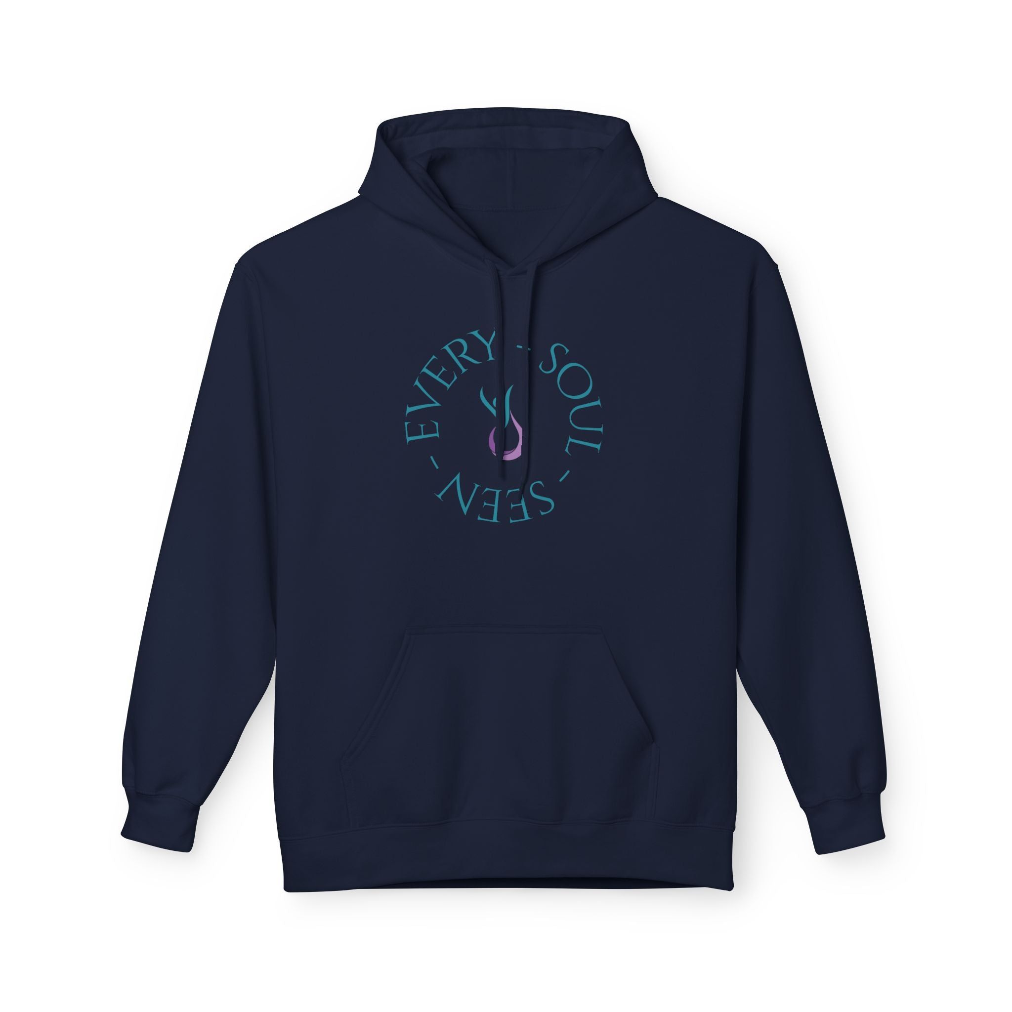 Every Soul Seen Hoodie (Design on Front) — Minimal Spiritual Comfort Hoodie