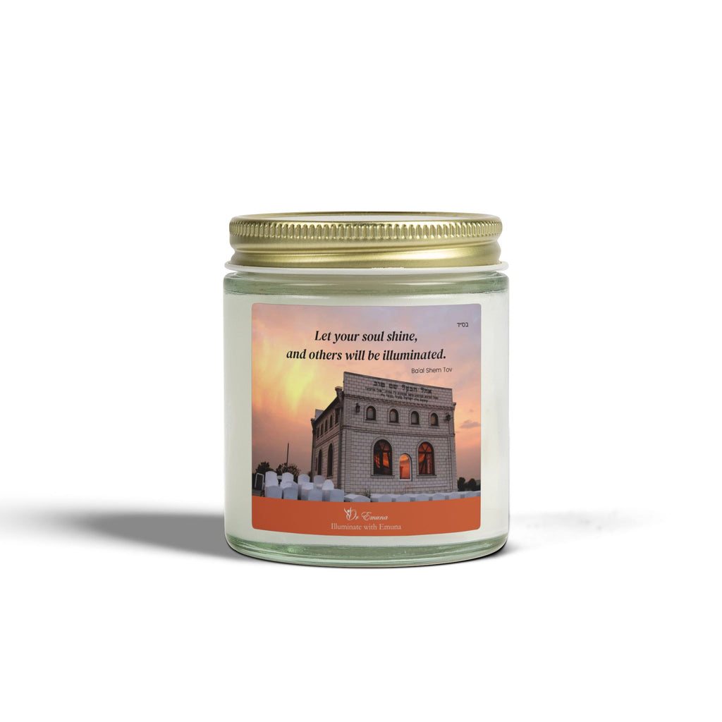 Scented Candle — Coconut Apricot Wax (4oz & 9oz) | "Let your soul shine..." Ba'al Shem Tov kever