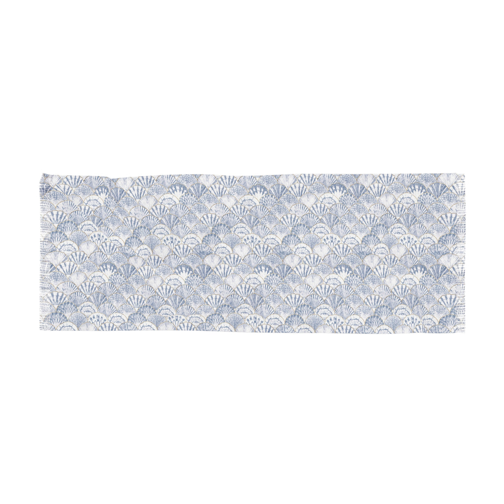 Ein Od Milvado — Soft Blue Floral Fan Pattern Scarf