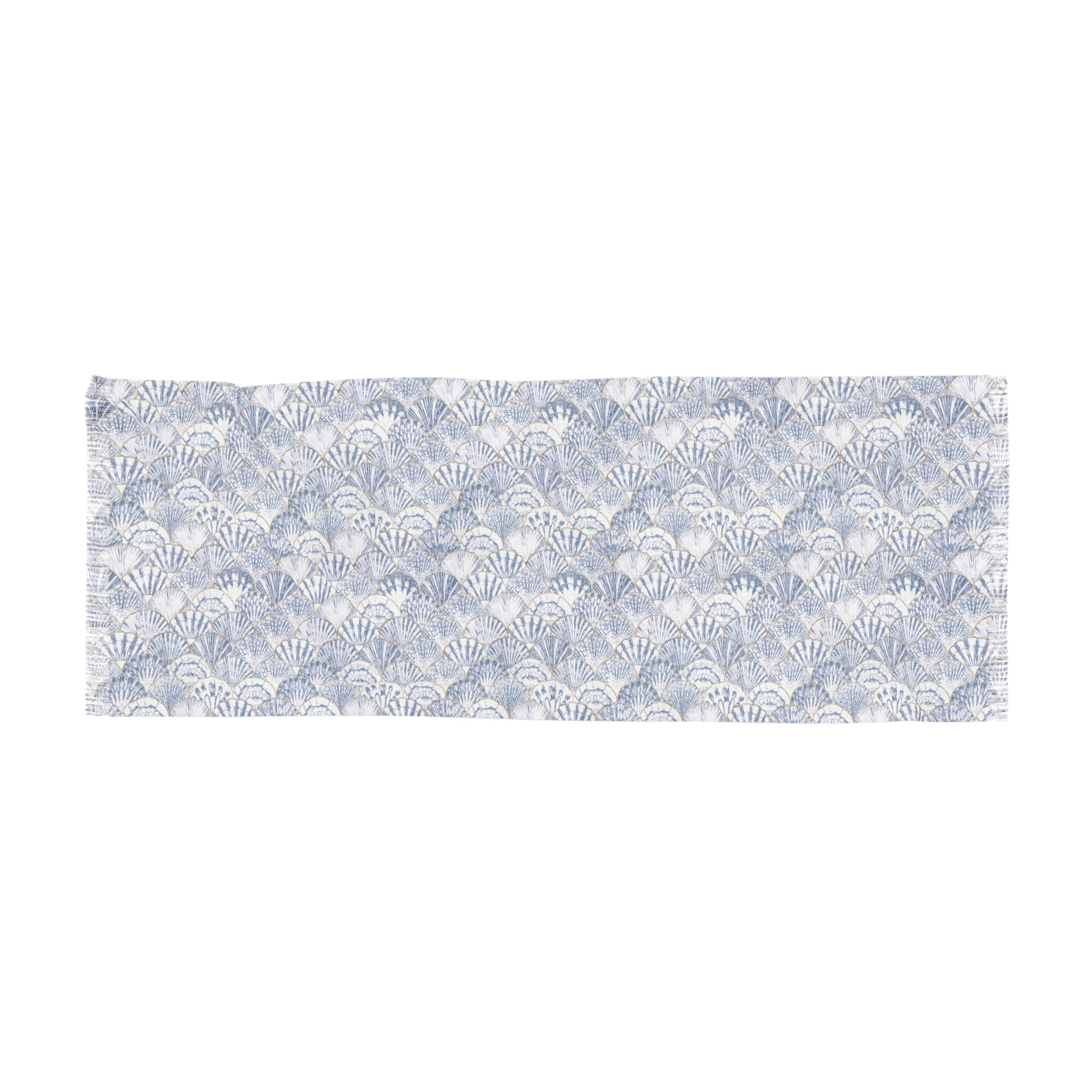 Ein Od Milvado — Soft Blue Floral Fan Pattern Scarf