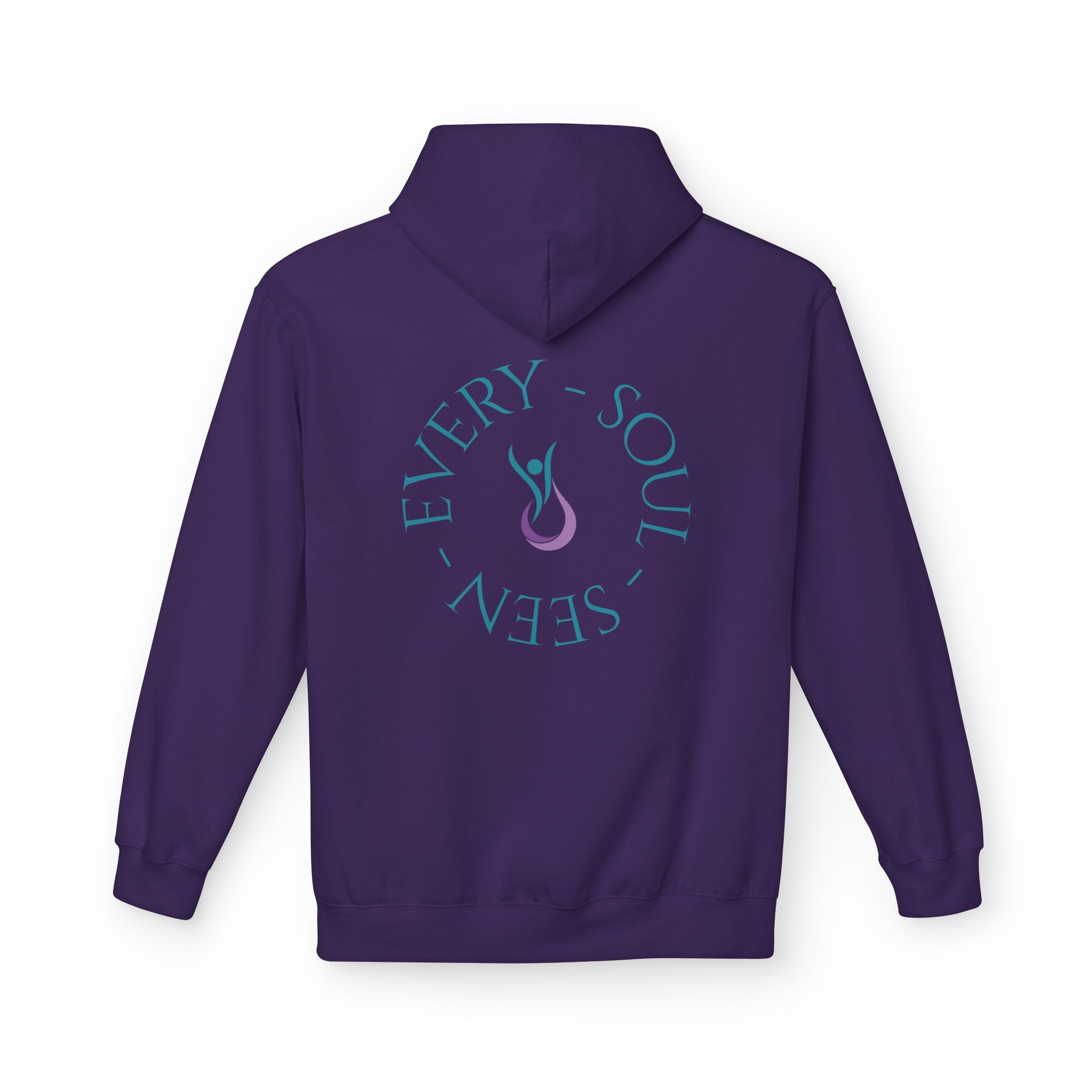 Every Soul Seen Hoodie (Design on Back) — Minimal Spiritual Comfort Hoodie