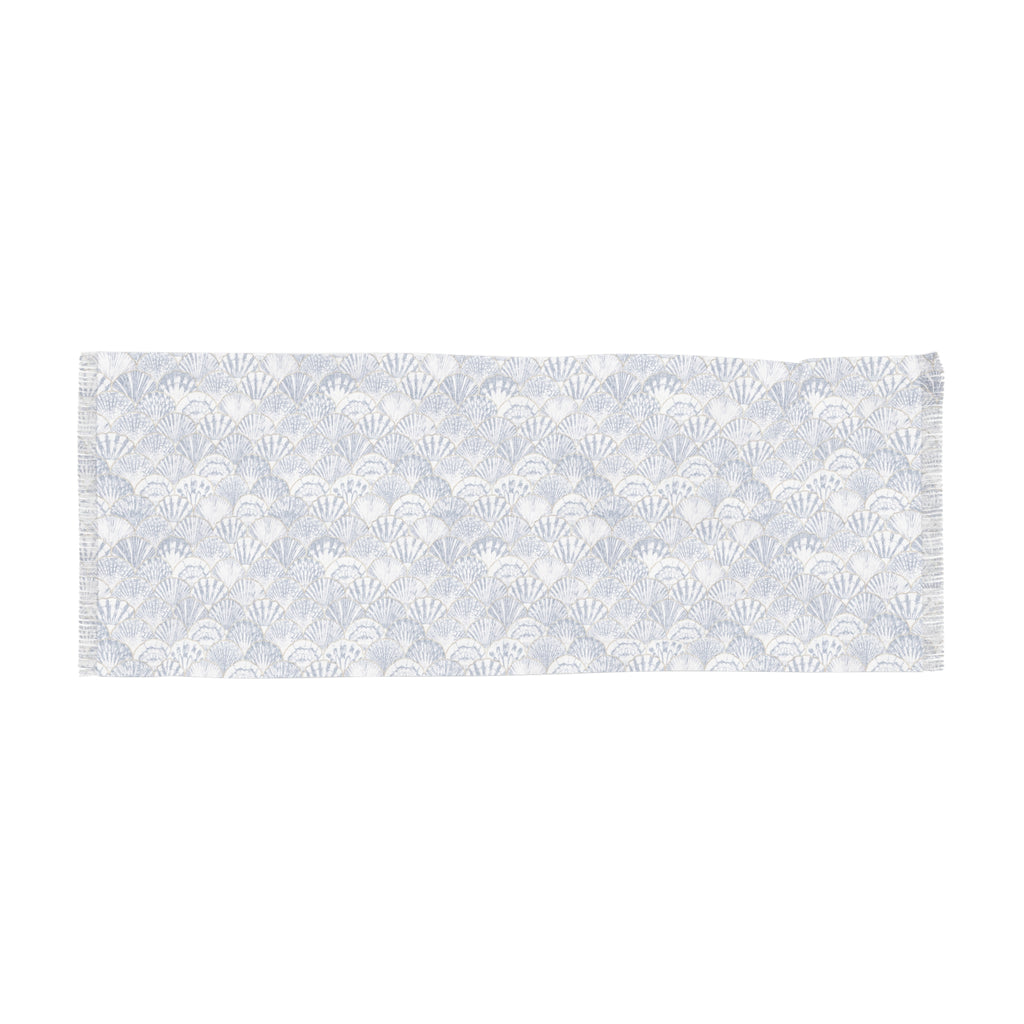 Ein Od Milvado — Soft Blue Floral Fan Pattern Scarf