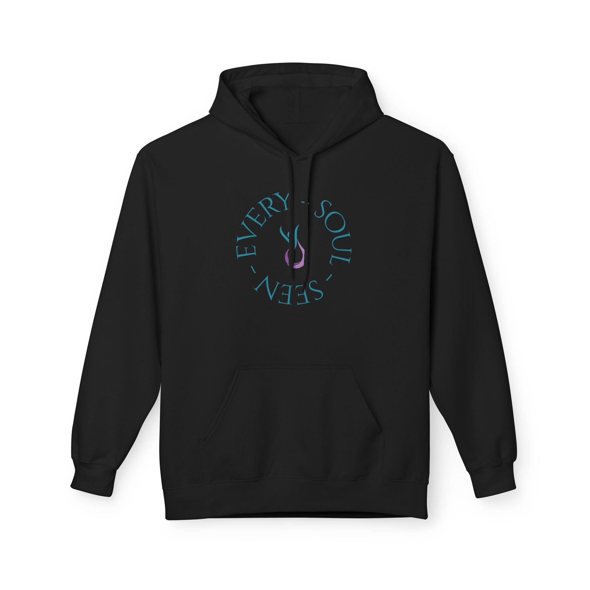 Every Soul Seen Hoodie (Design on Front) — Minimal Spiritual Comfort Hoodie