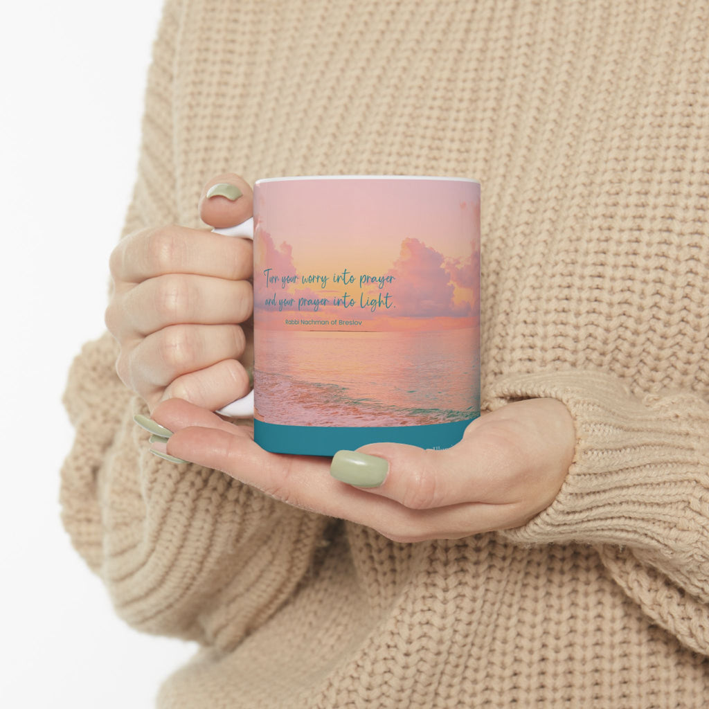 Turn Prayer into Light  - Ceramic Mug, (11oz)
