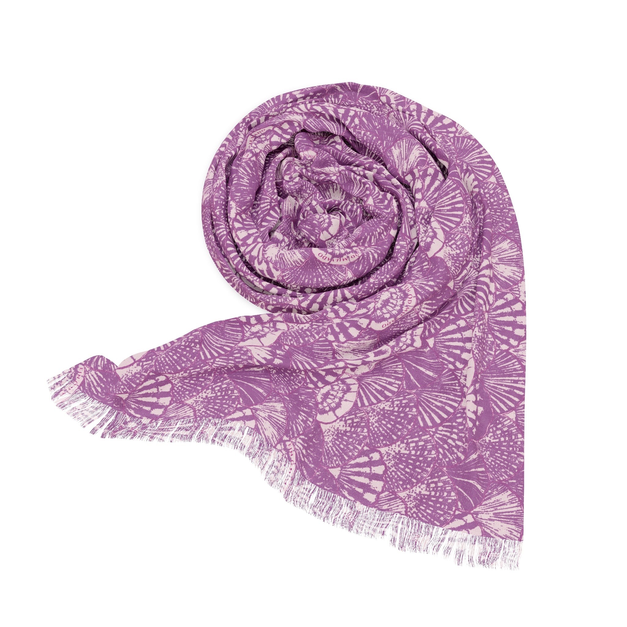 Ein Od Milvado — Purple Floral Fan Pattern Scarf