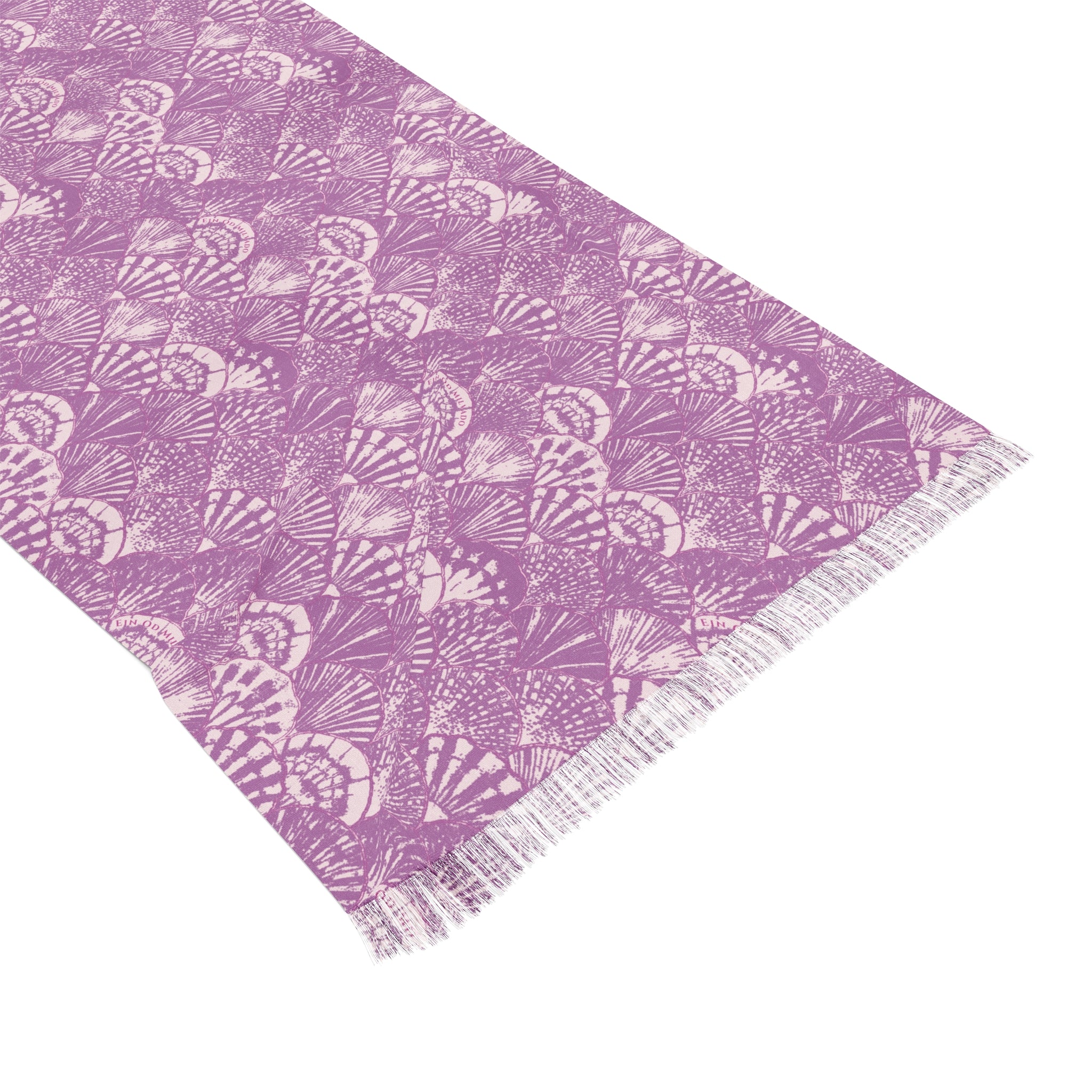 Ein Od Milvado — Purple Floral Fan Pattern Scarf